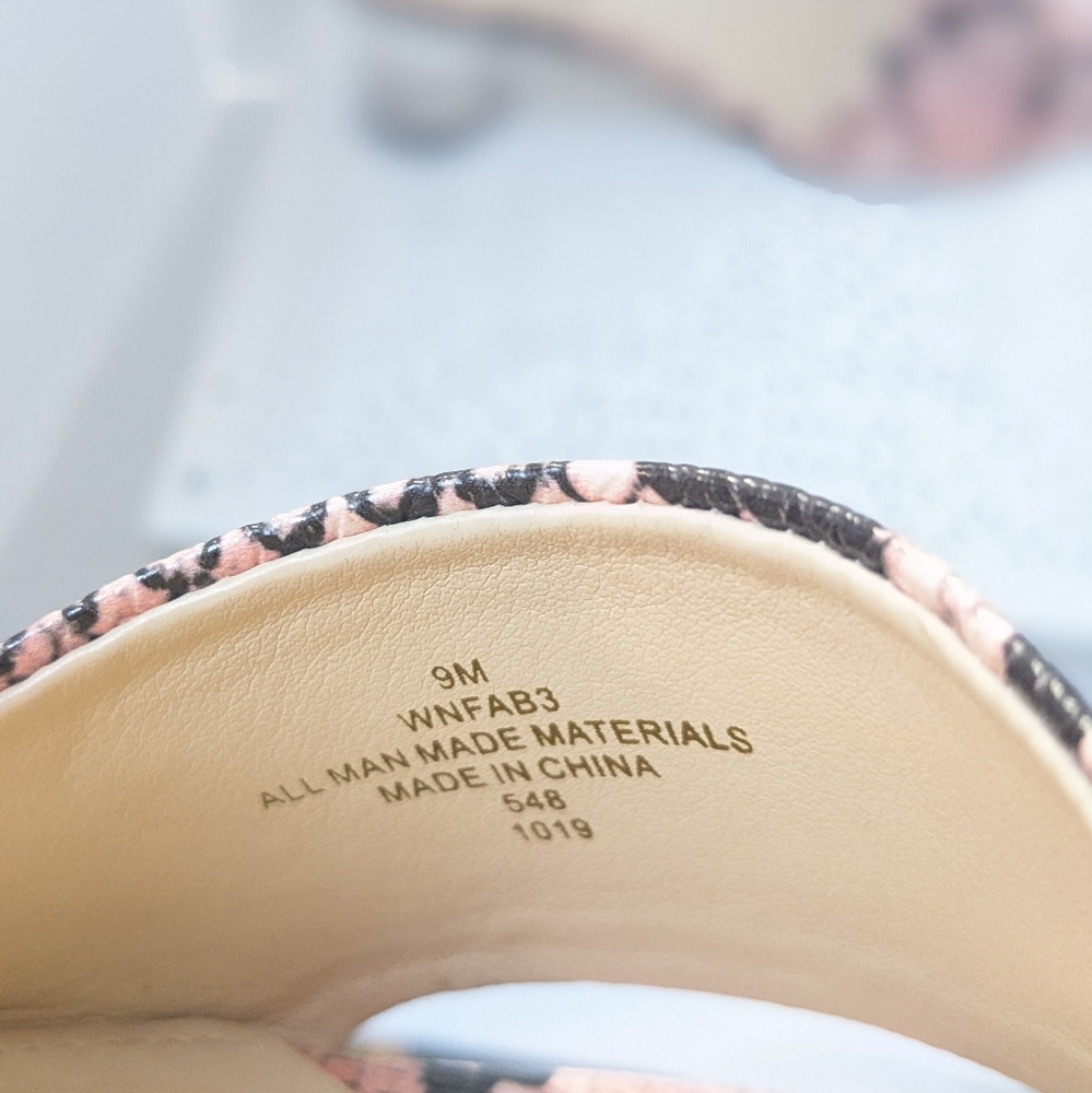 Nine west pink snakeskin sandals - Picture 8 of 16